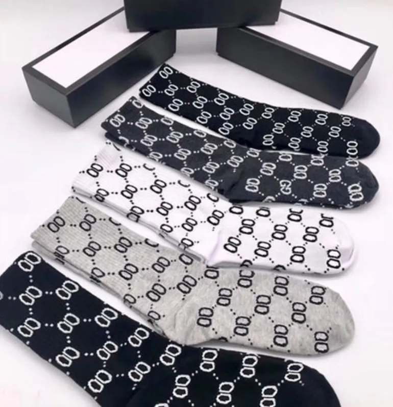 Designers Womens cheap Socks set for men Five Pair Luxe Sports Winter Mesh Letter Printed Sock With Box281Q