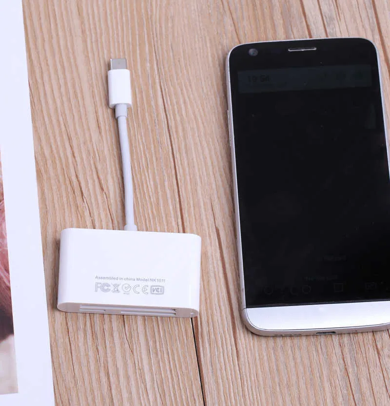 3in1 USB 3.1 نوع C قارئ بطاقة USB-C TF MicroSD SD CF OTG محول ل Huawei Samsung ل Xiaomi Android Phone Macbook Laptop C