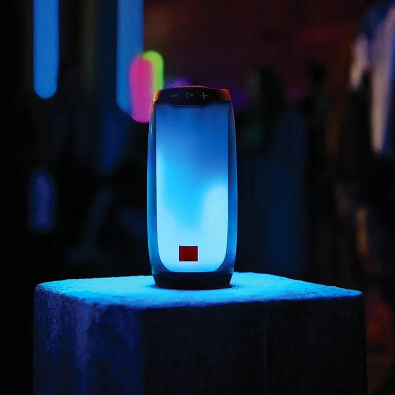 Pulse4 Wireless Bluetooth -Lautsprecher Pulse 4 wasserdichte tragbare tiefe Bass -Stereo -Sound mit LED Light Partybox für Party