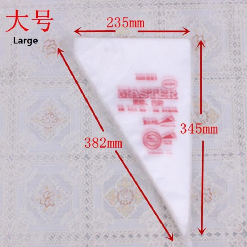 Ferramentas de pastelaria de cozimento / conjunto saco de creme descartável 3 opções de tamanho manga bolo confeitaria confeiteiro decoração sacos Baking2470