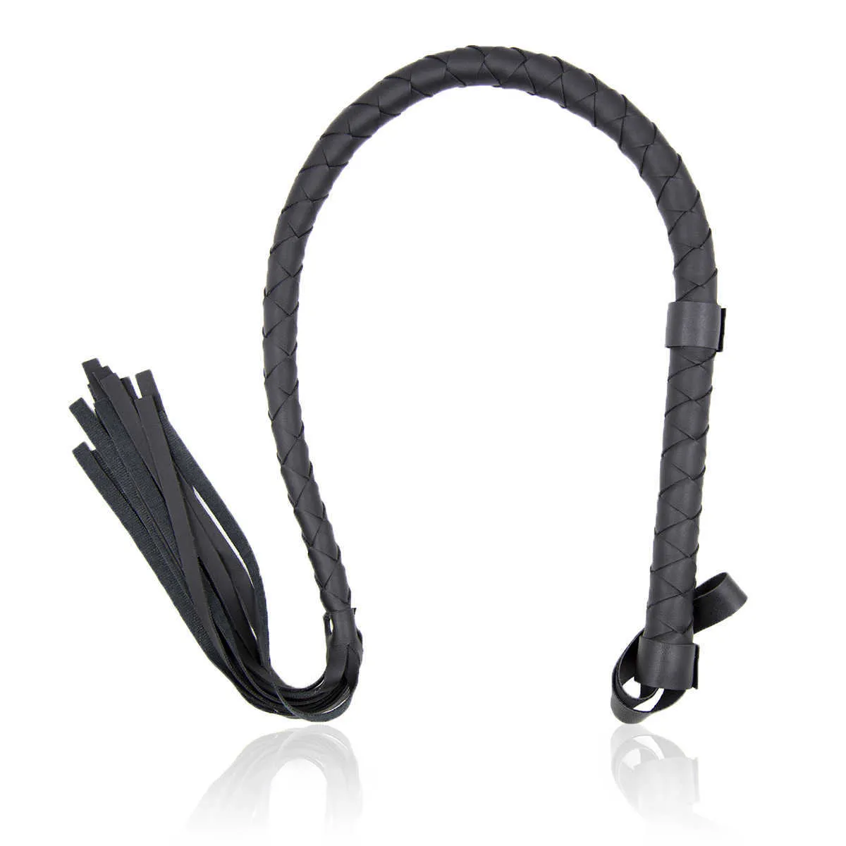 85cm Handmade Leather Scattered Whip With Lashing Handle For Fetish Fantasy Adult Games To Waving Spanking,Pony Play Flogger P0816