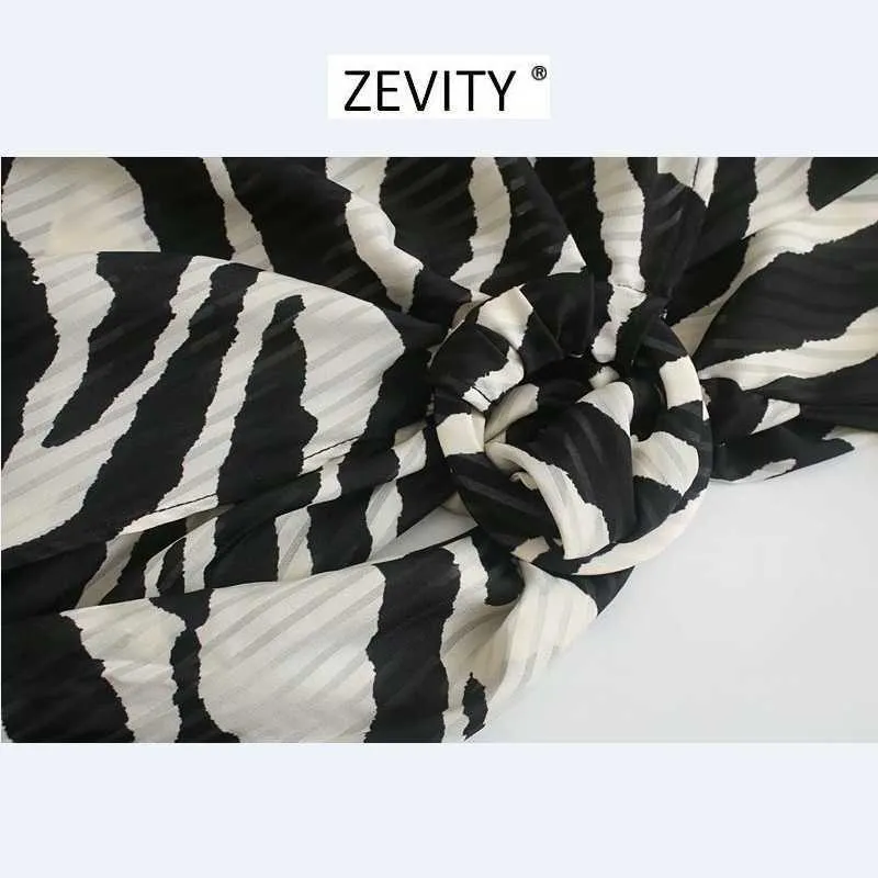 Zevity Kobiety Vintage Zwierząt Tekstury Print Sashes Mini Sukienka Kobieta Batwing Rękaw Kimono Vestido Chic Casual Slim Sukienki DS4266 210603