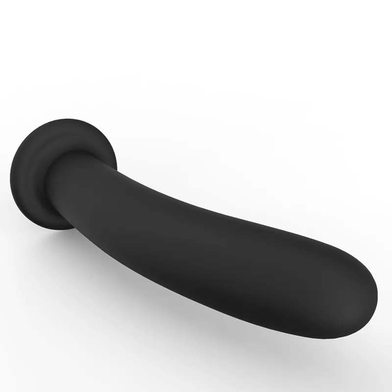 Mini gładki silikonowy dildo wtyczka analna czarny silikonowy masażer z ssącą szklanką wodoodpornej łechtaczki masturbator dla dorosłych zabawki seksualne x05036200329