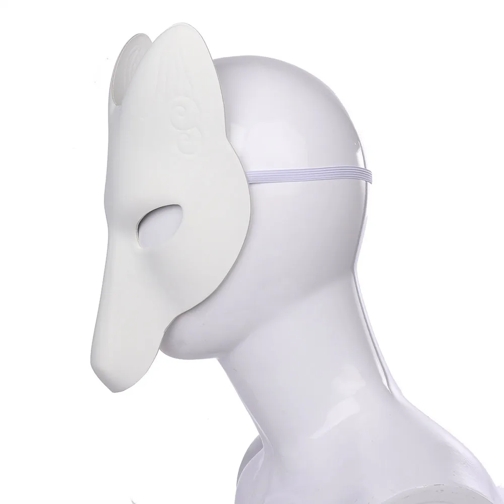 White Japan Anime Fox Kitsune Mask Cosplay Party Props Masquerade Costume Accessories Pub Clubwear Halloween Masks