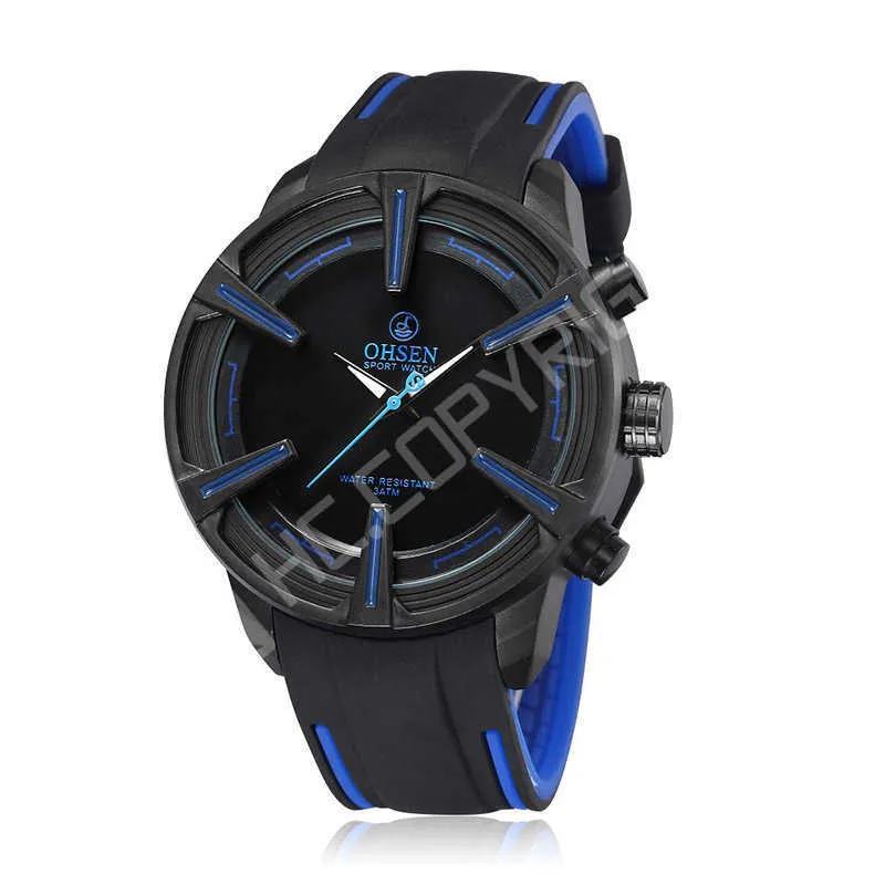 Mode Quartz Sport montre-bracelet hommes décontracté bracelet en caoutchouc montre hommes Sport femme relogio horloge G1022