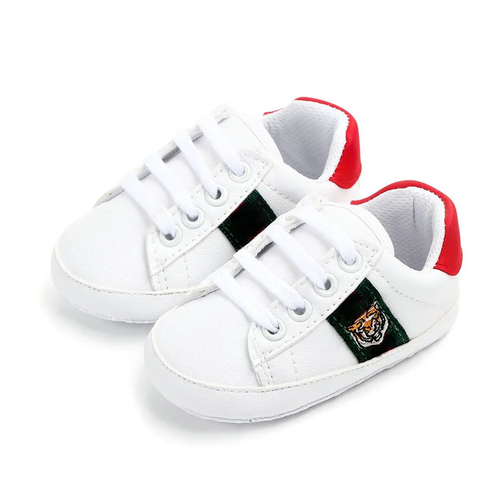 أحذية أطفال Tiger Newborn Boys Girls First Walkers Kids Toddlers PU Sneakers 0-18 شهرًا كهدية
