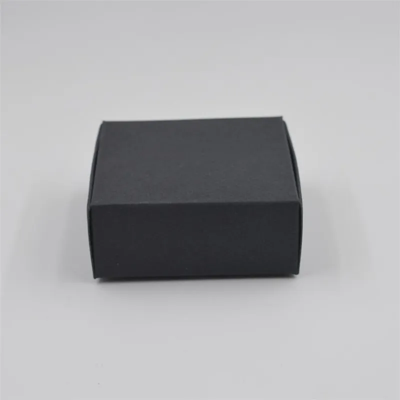 50st Black Wrapcraft Kraft Paper Packaging Box Wedding Party Small Gift Candy Jewelry Package Boxar för handgjorda tvållåda 210402231U