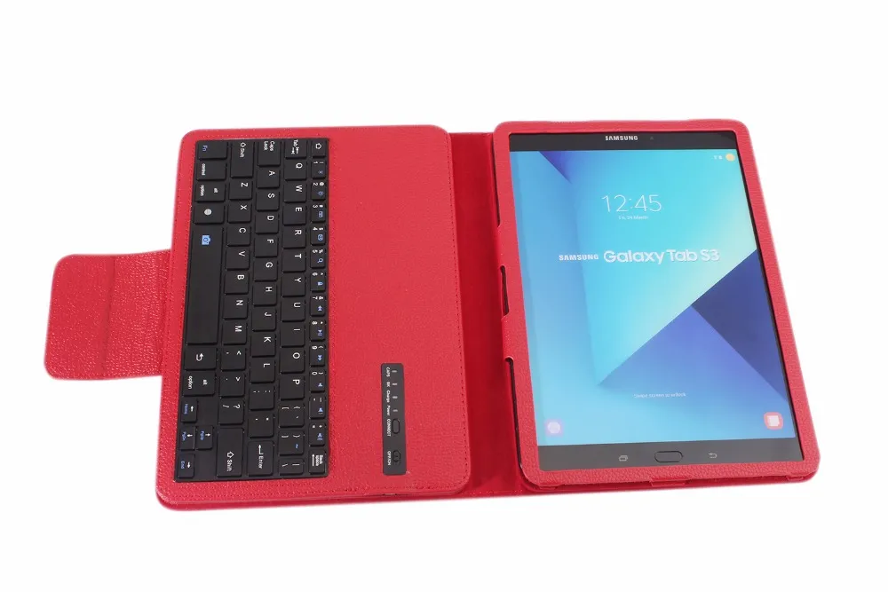 Detach Kablosuz Bluetooth Klavye Tablet Kılıf Kapak Samsung Galaxy Tab S3 9.7 SM-T820 T820 T825 Ekran Koruyucu Film Ile