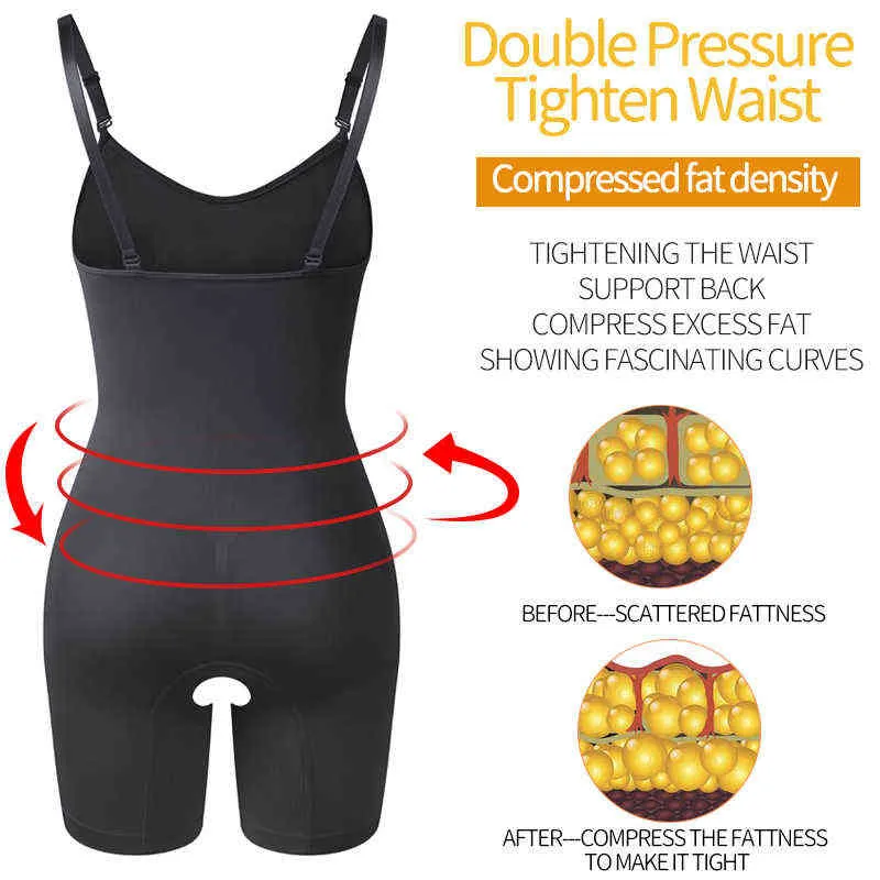 Bodysuit Shapewear Vrouwen Volledige Body Shaper Tummy Control Slimming Sheath Butt Lifter Push Up Thij Slemer Buik Shapers Corset 211112