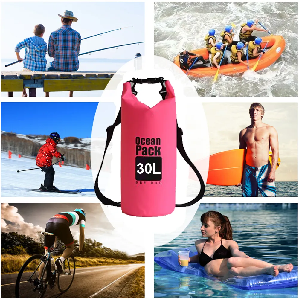 Waterproof Dry Backpack Water Floating Bag Roll Top Sack for Kayaking Rafting Boating River Swimming Trekking Kayak