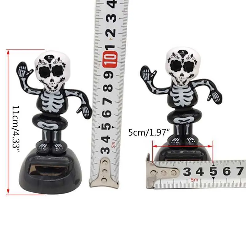 Funny Skeleton Car Dashboard Decoration Office Cab Accessories Interior Decoration Halloween Dancing Figure Toy9659693