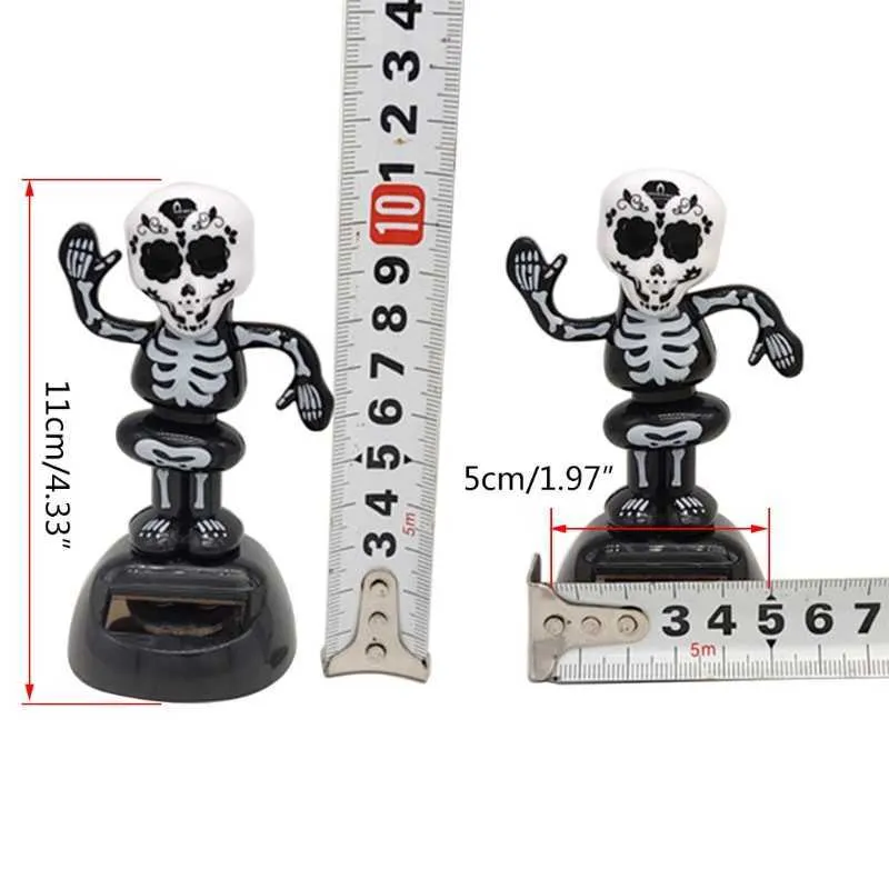 Tableau de tableau de bord Squelette drôle Décoration du bureau Accessoires de cabine intérieure Halloween Dancing Figure Toy7487848