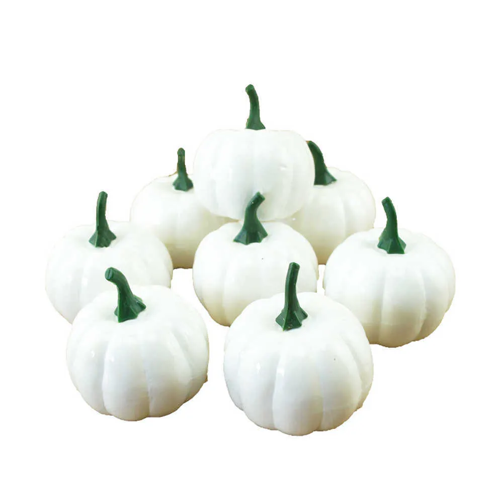 8 pezzi di schiuma di Halloween zucche artificiali fai da te frutta finta ornamento pianta di simulazione decorazione della casa la scuola materna famiglia bar Y0829