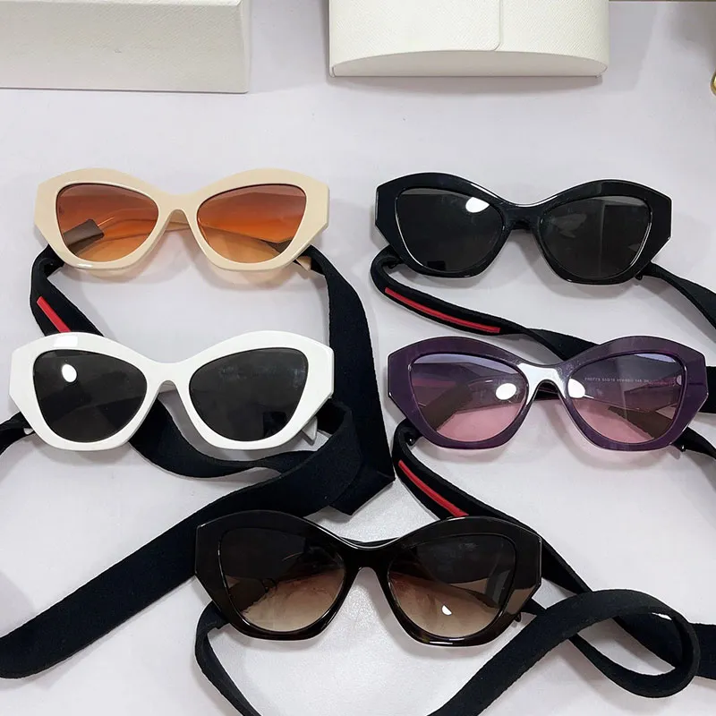 Kobiety okulary przeciwsłoneczne Pr 07ys 22SS Cat Eye moda luksus grube czarne kwadratowe szklanki projektantów codziennie plażowe wakacje UV Protection269e
