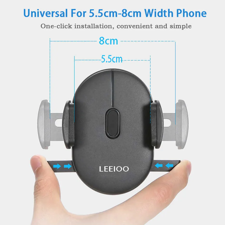 車のLeeioo Universal PhoneのホールダーのiPhoneのスマートフォン携帯電話車の棚の棚下のスタンドのフロントガラスのマウントサポート携帯電話