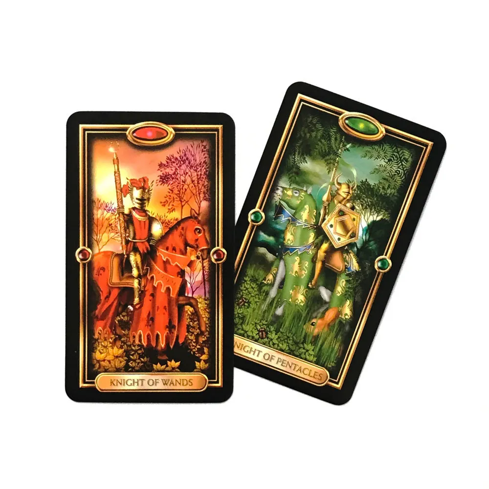 Einfache vergoldete Tarot-Orakelkarte, englische Schicksals-Wahrsagerei, klassisches Brettspiel, Spielzeug, individuelle Spiele