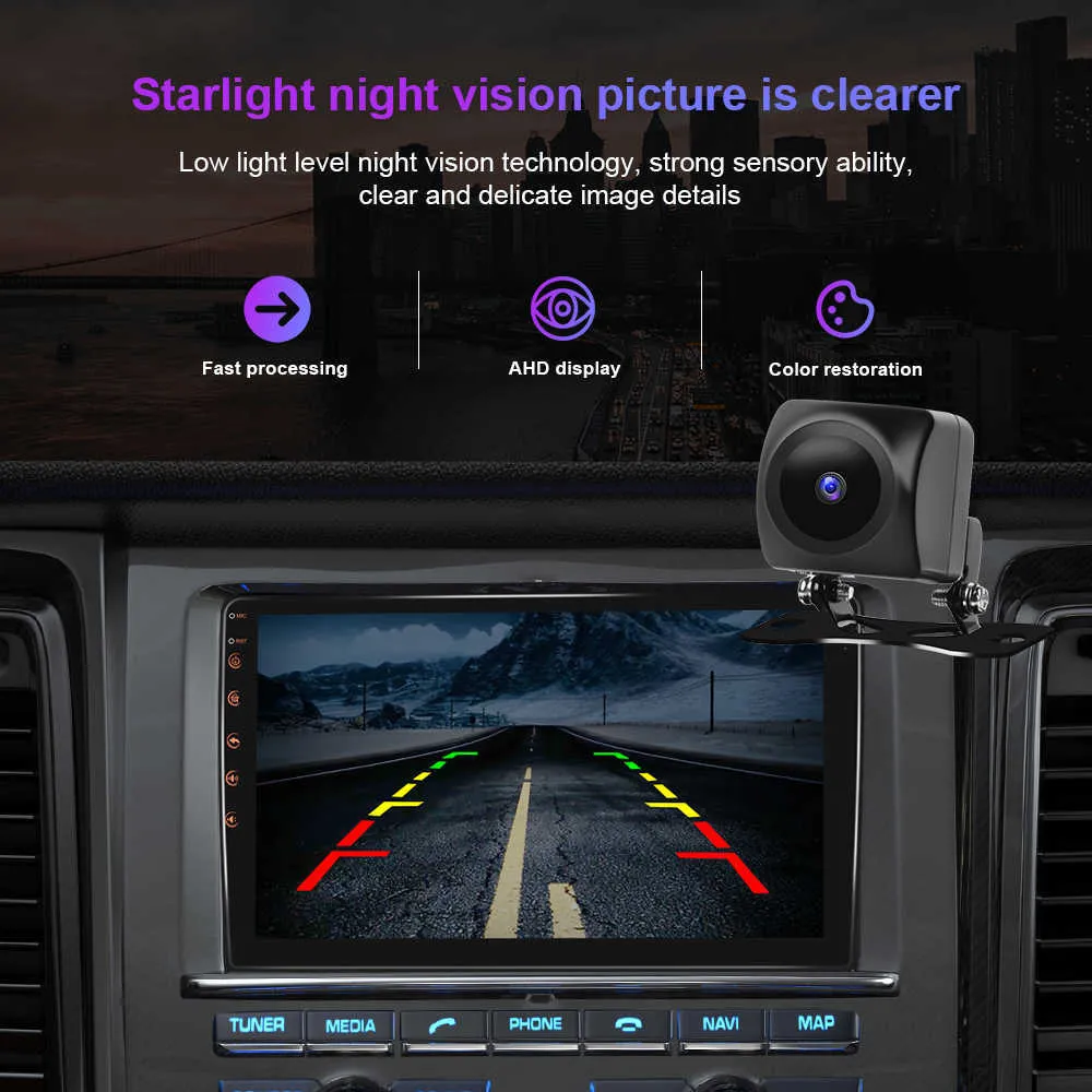 Update Podofo AHD HD Reverse Car Rear View Camera Universal Parking Video Monitor Waterproof 170 Degree Angle Backup Night Vision Lens Car DVR