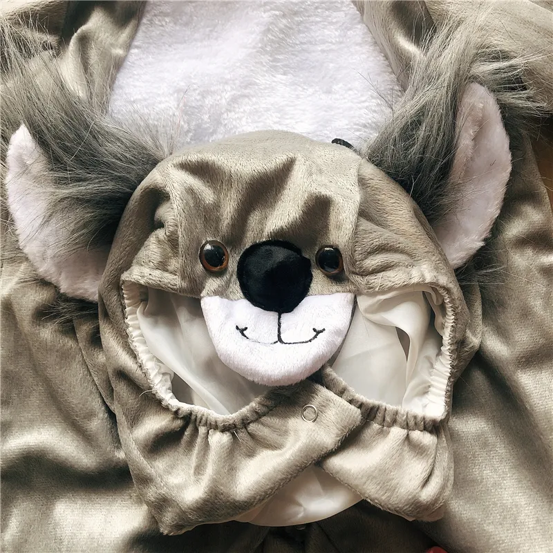 Maskottchen-Puppenkostüm, 0–3 Jahre, Baby-Cartoon-Tiere, Koala-Strampler, Kinder-Geburtstag, Jahrestag, Party, Rollenspiel, Anzieh-Outfit, Halloween-Kostüm