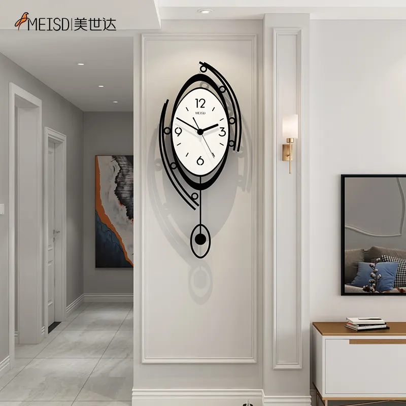 Meisd Dekoracyjne wahadło ścienne nowoczesne design dekoracja domowa kwarc Kreatywny salon Horloge 220303278c