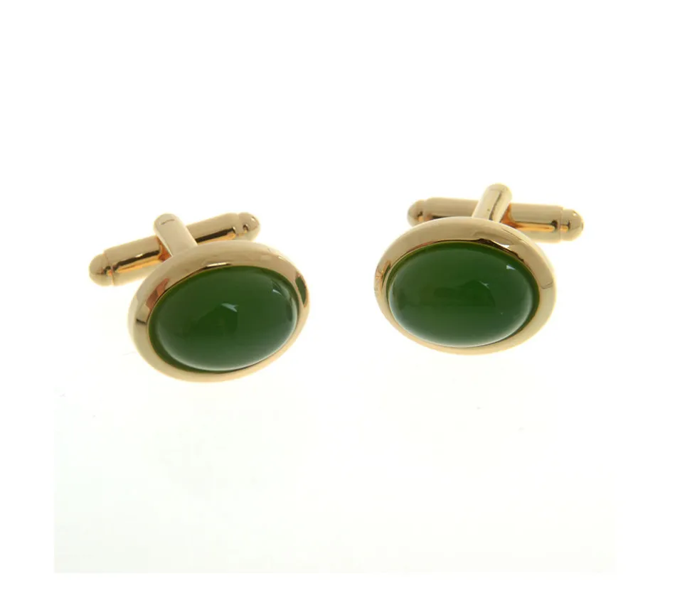 10 par / partia Vintage Duży Czerwony / Zielony Cat's Eye Cuff Links Retro Gold Oval Jewel Stone Cufflinks Męskie akcesoria biżuterii