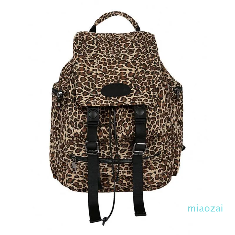 Gothic Couple Backpack Women Men School Bags For Teenage Casual Travel Shoulder Bag Leopard Black Student235Q