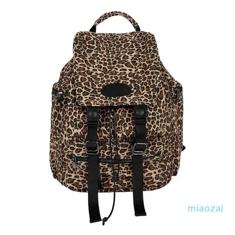 Zaino coppia gotica Borse da scuola donna uomo Borsa a tracolla da viaggio casual adolescenti Leopard Black Student260z