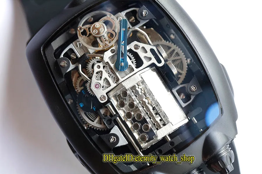 Eternity Sport Watches Последние продукты Супер бег 16 цилиндров двигателя Epic X Chrono Cal V16 Автоматические мужские часы Pvd Black 257b