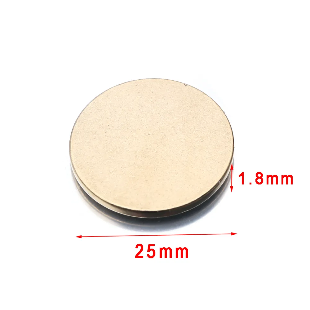 lot de latón original grueso disco redondo en blanco de 25 mm Etiquetas de colgante de estampado de monedas suministros para joyas hechas a mano de bricolaje 28889810