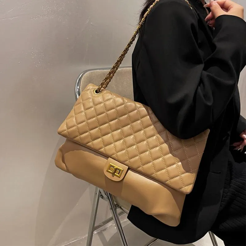 Abendtaschen große Kapazität Frauens Bag PU Designer Handtasche Mode Festkette Top Griff Messenger Schulter für Wome240f