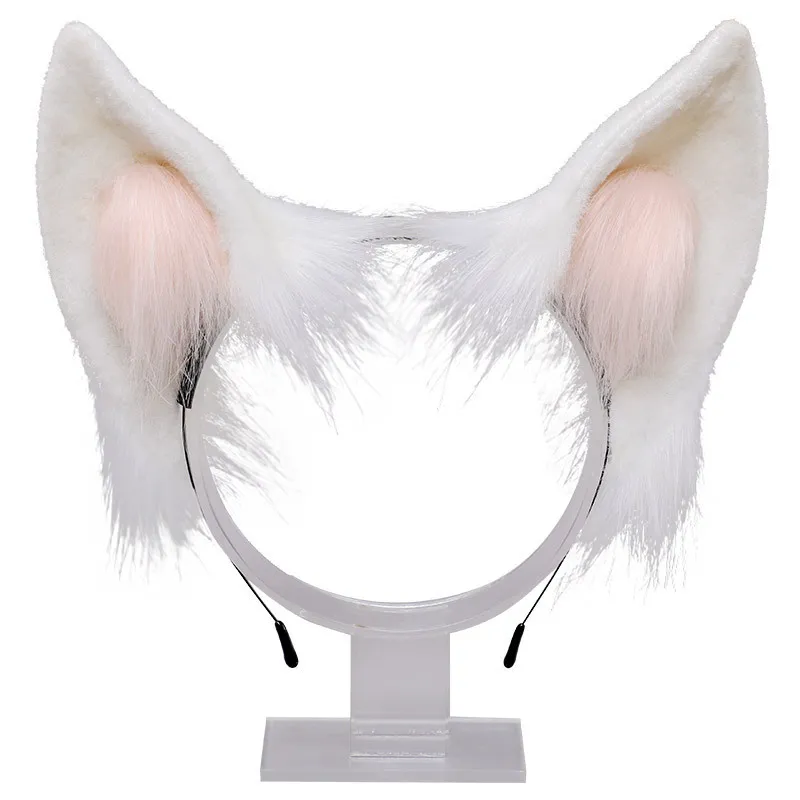 Kawaii Girls Girls Halloween Simulation Bunny Orends Cosplay Cosplay Anime Plush Fox Animal Ear KC Lolita Hair Acessórios2377