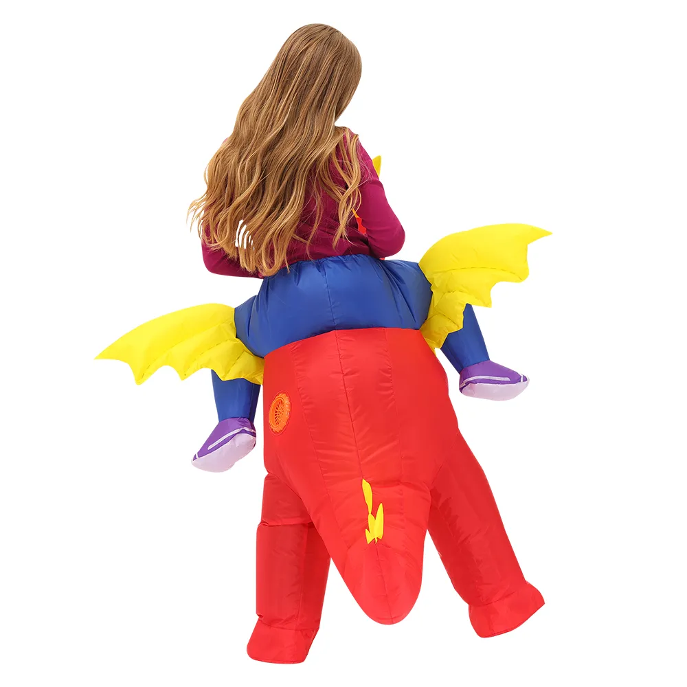 Costume de poupée de mascotte Enfants Halloween Costumes Pourim T-rex Dinosaure Costume Gonflable Anime Costume De Fête Cadeaux D'anniversaire pour Garçons Filles