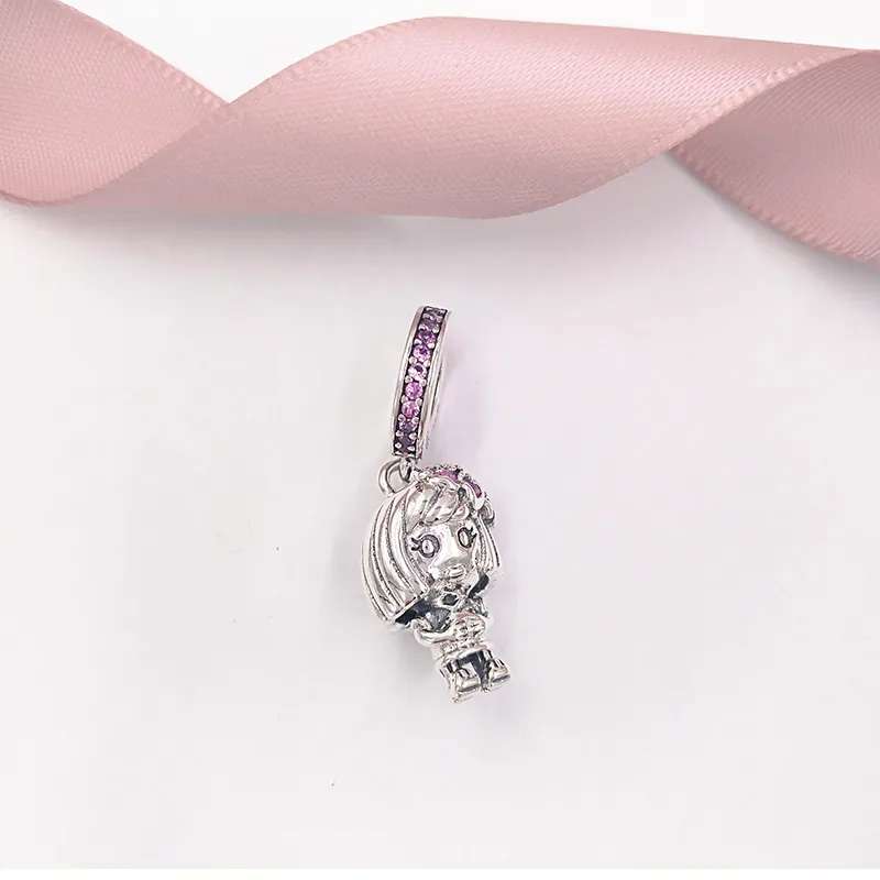 925 Sterling Silber Hochzeit Schmuckherstellung Pandora BLUMENMÄDCHEN DIY Charm Freund Armbänder Muttertagsgeschenke für Frau Frauen Männer Kette Perlen Namenskette 798114SSP