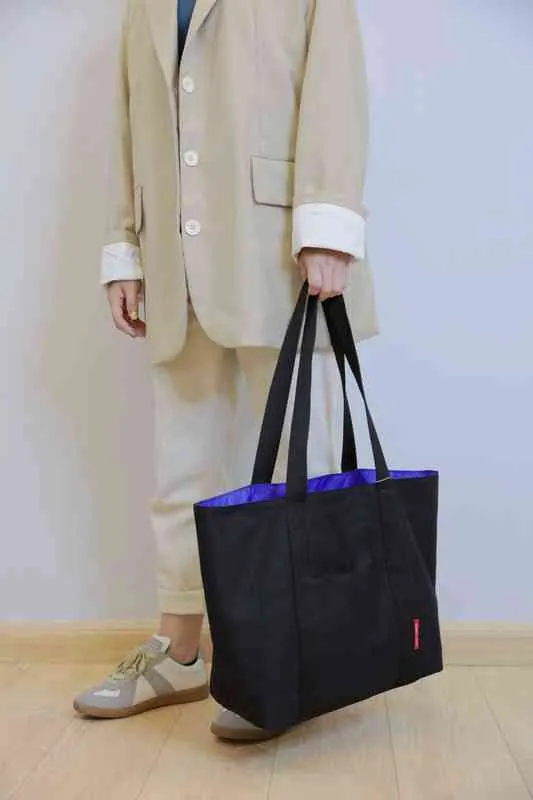 Sacs à provisions Lucdo coton toile femmes épaule pliable Eco sacs à main décontracté réutilisable dame fourre-tout grand 220307