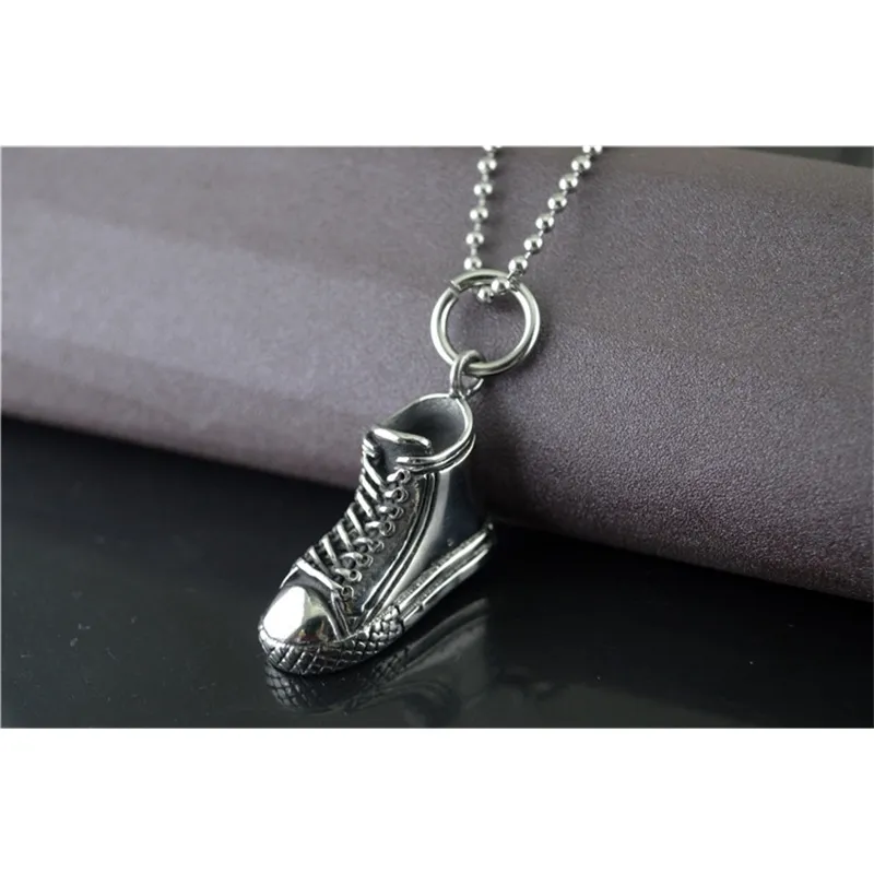 Buyee – chaussures de planche créatives rétro pour hommes, collier avec pendentif en acier titane, mode Rock Punk, bijoux