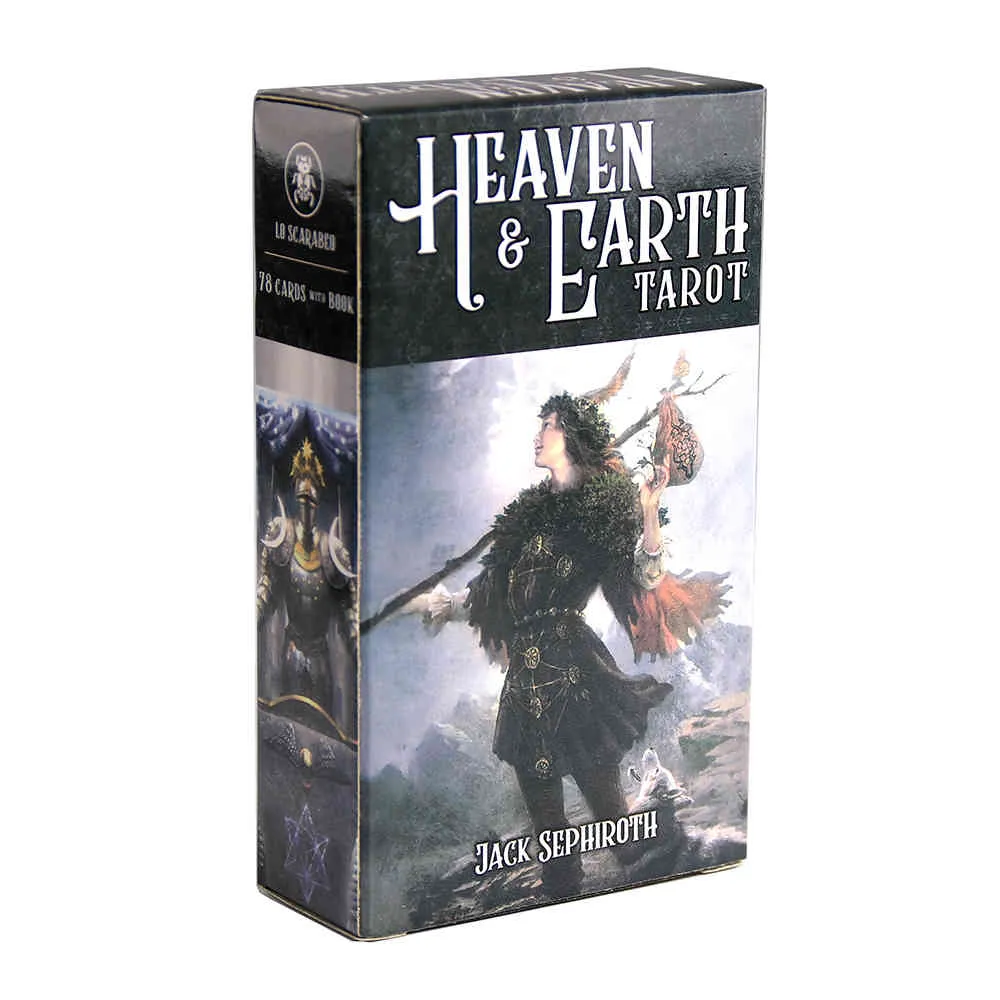 Heaven Earth Tarot Kit Cartes 78 Nouveau Pour Les Débutants Avec Guide Plateau De Jeu De Cartes Exquis Et saleC7RE