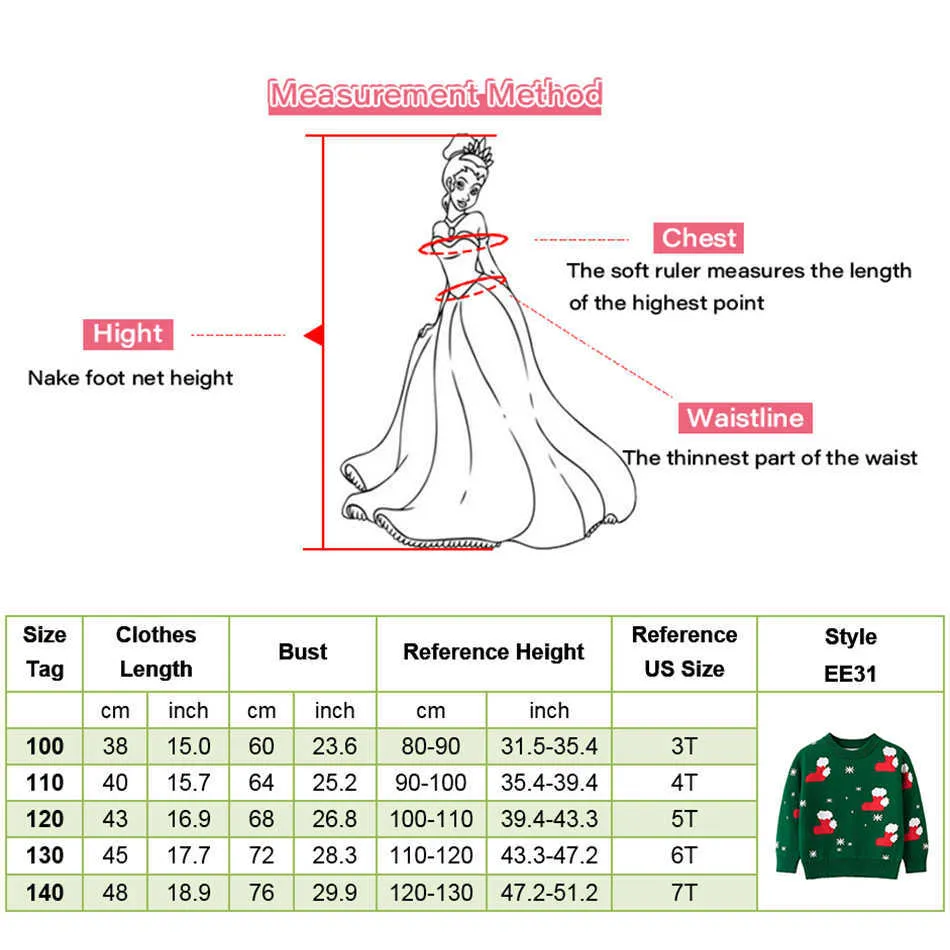 Children's Christmas Clothing Knitted Baby Boy Girl Sweaters Autumn Winter Cartoon Christmas Socks Pattern Sweater 2-7 Years Y1024