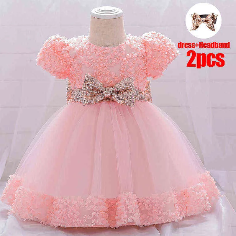 Roupa de bebê meninas vestido de festa flor meninas princesa roupas crianças traje elegante vestidos fofos primeiro comunhão baptismo vestido g1129