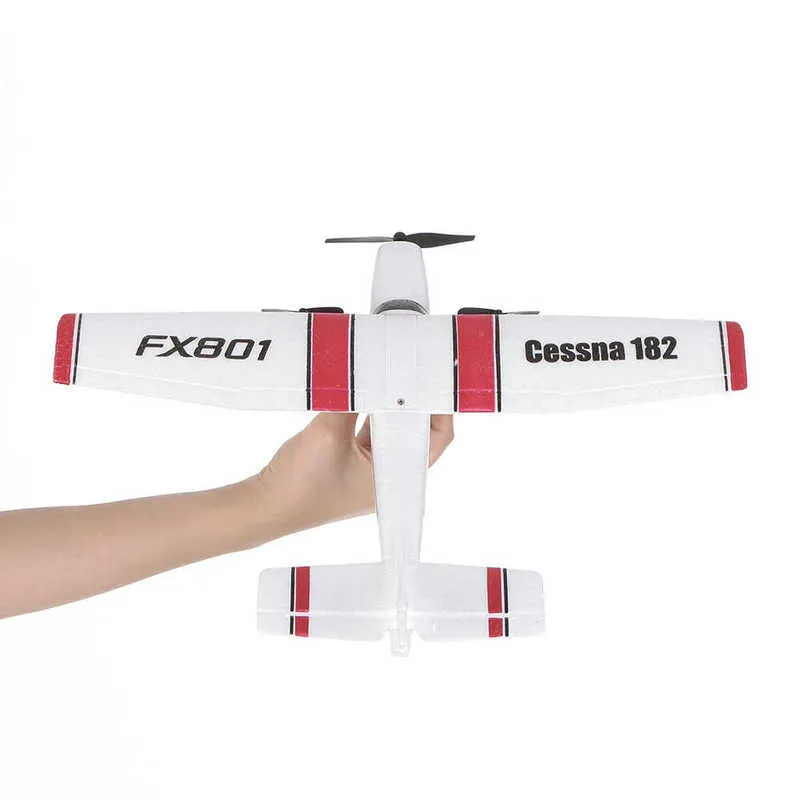 FX801 RC Plane 182 2.4GHz 2CH Airplane Durable 20 Minutes Flying Time Outdoor Aircraft Model Toys for Beginner 210925