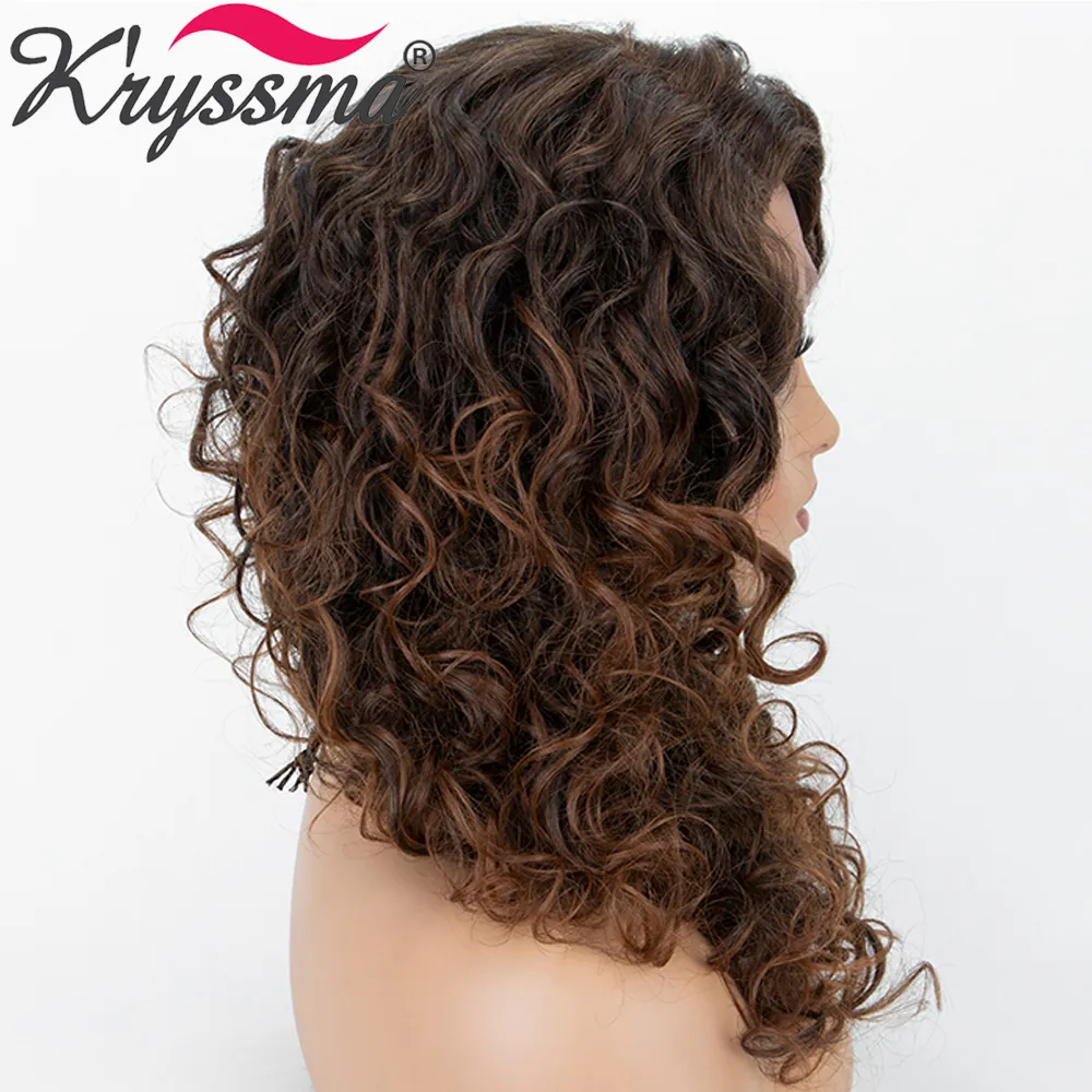 Синтетические кружевные передние парики для чернокожих женщин Brown Cosplay Wigs Синтетические L Part Ombre Wig Natural Hairline Wigsfactory Direct