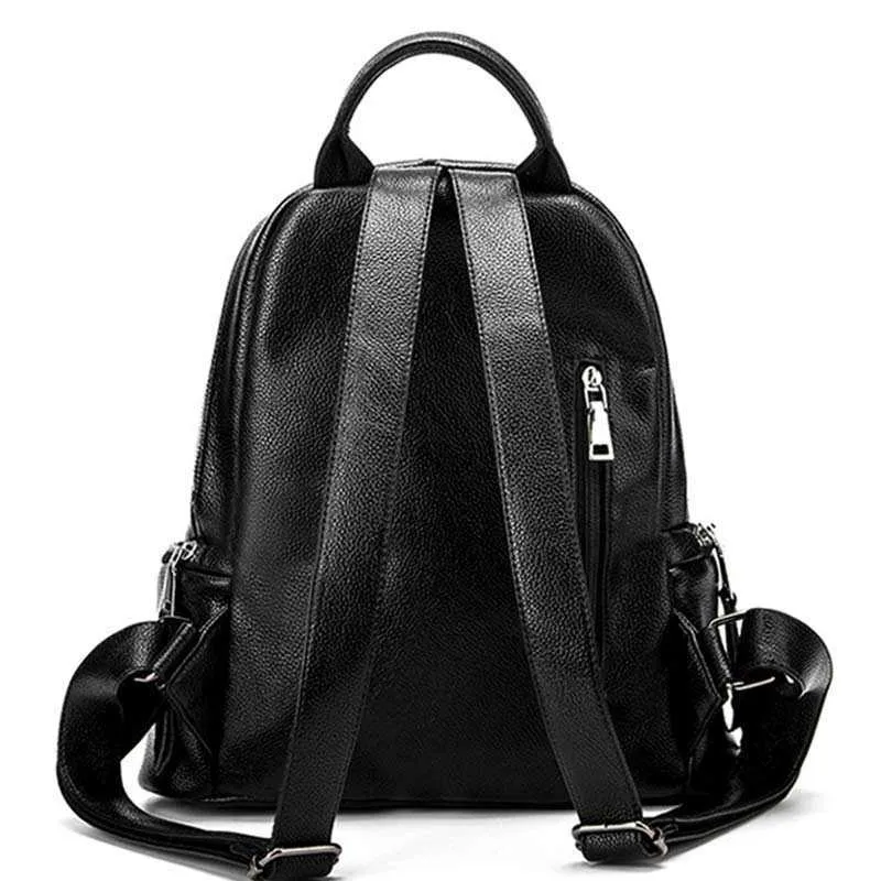 Vintage Mädchen Leder Schultasche Satchel Neue Rucksack Frauen Weibliche Frauen Reisen Umhängetaschen Q0528