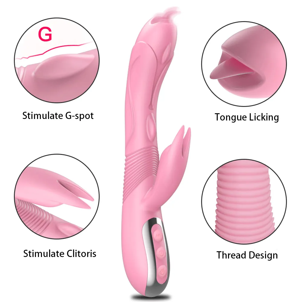 Tongue Dildo Vibrator For Women Vagina Heating Oral Licking Clit Sex Vibrator G-spot Clitoris Stimulate Adult Sex Toys for Women (9)