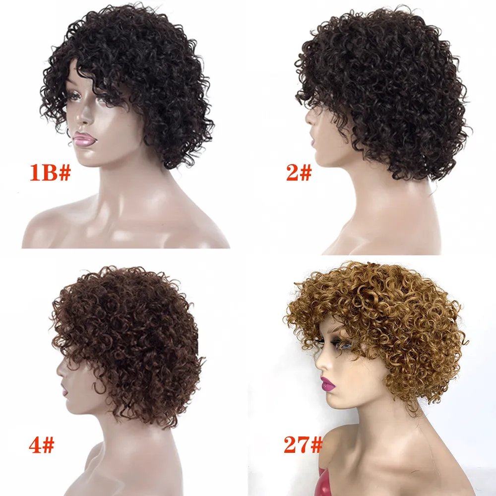 JerryCurlyHumanHairwigswithbangsfullmachinemadewigshighlighlondecoloredwigsforwomenperuvianremyhairfactory direct