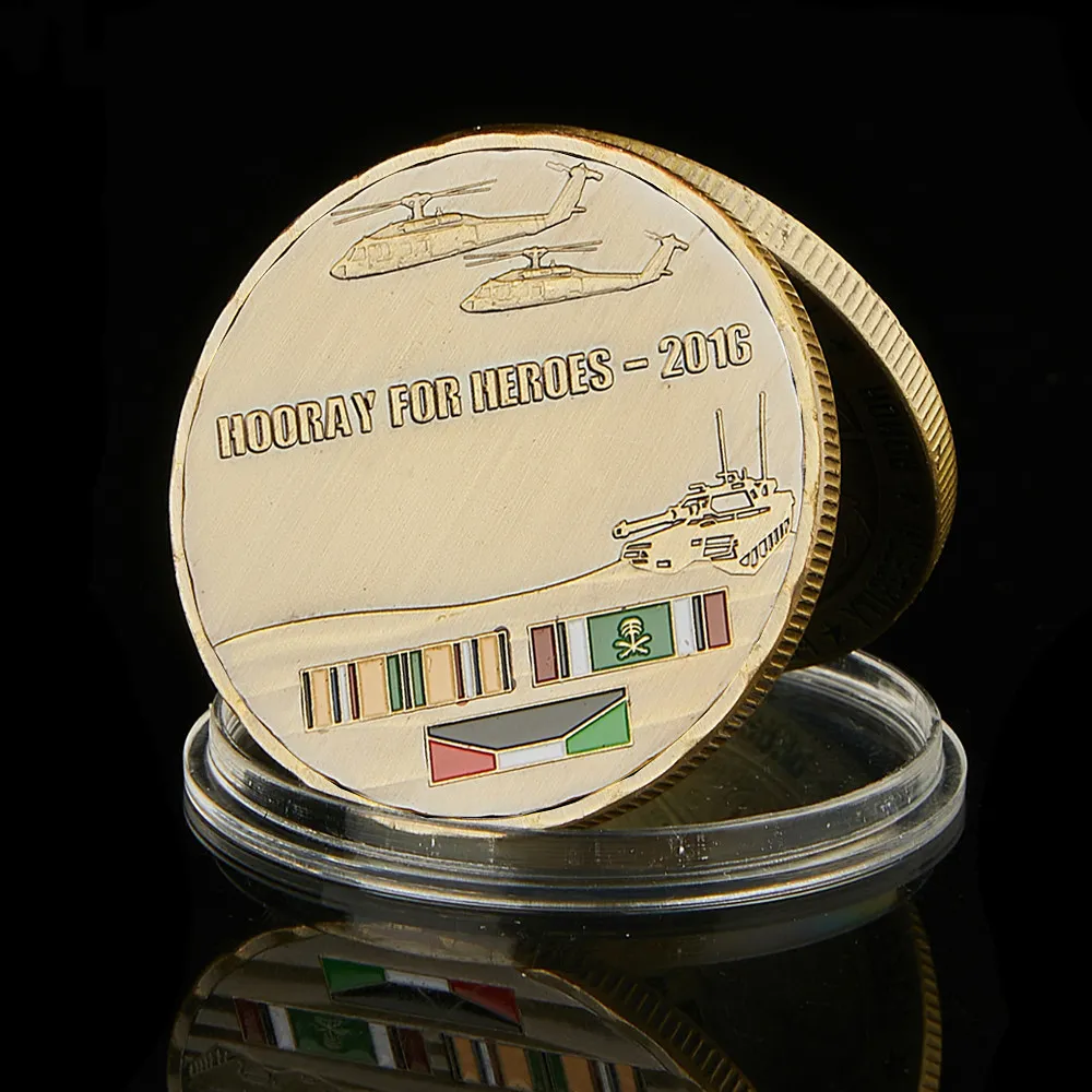 1990-1991 U S Military Craft Kuwait War Operation Desert Storm Veteran Metal Medal Challenges Coin Collectible Value236t