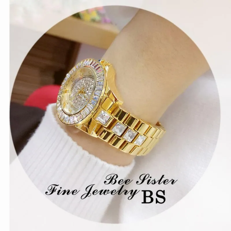 Diamond Watches Women Famous Gold Fashion Ceramic Clockwrist Lady Quartz Watch Ladies Steel Kvinnlig klocka Relojes Para Mujer Wristw225n