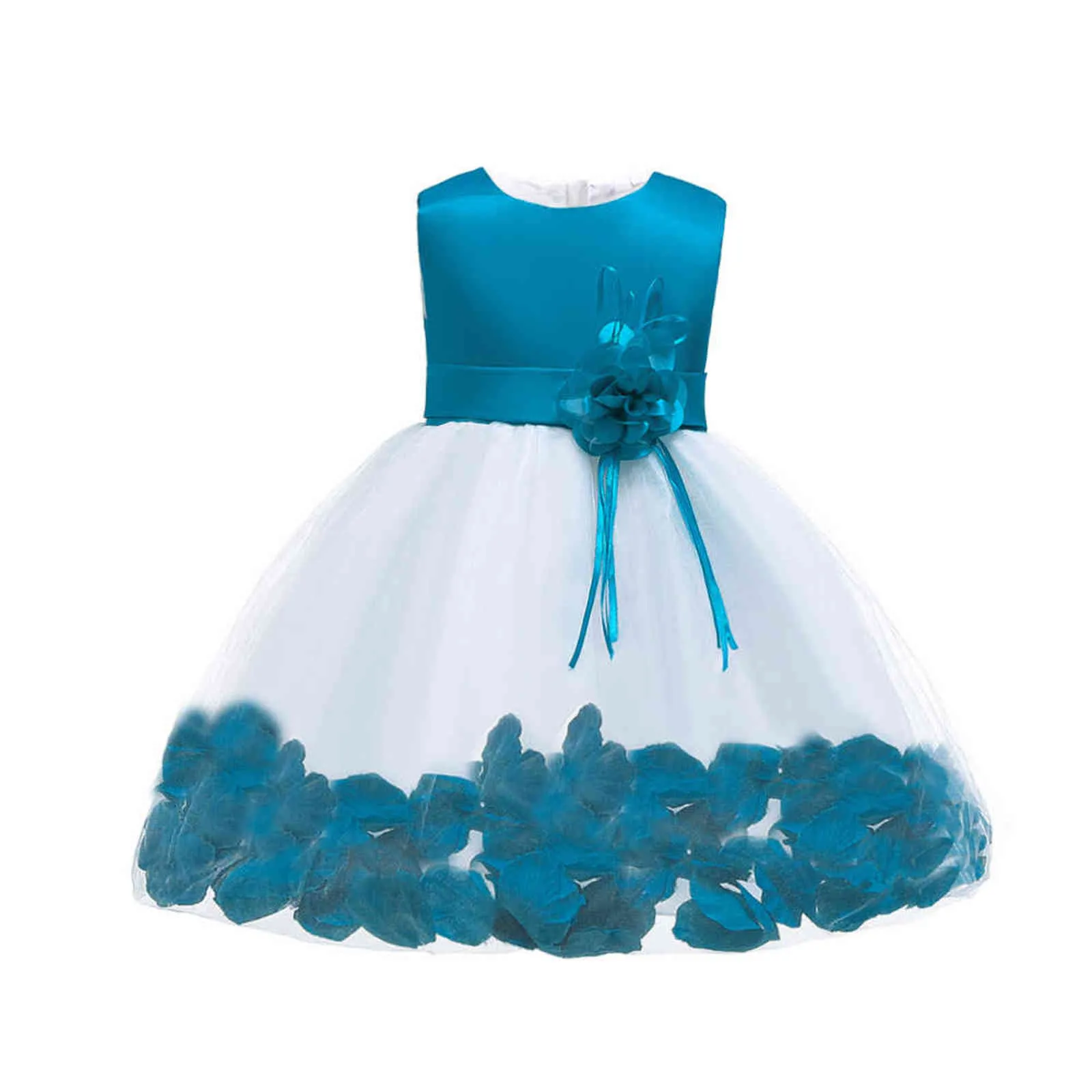 Verão 1 ano Aniversário Meninas Princesa Vestido Bolo De Flor Bebê Menina Vestido Partido Baptismo Crianças Traje Vestidos G1129