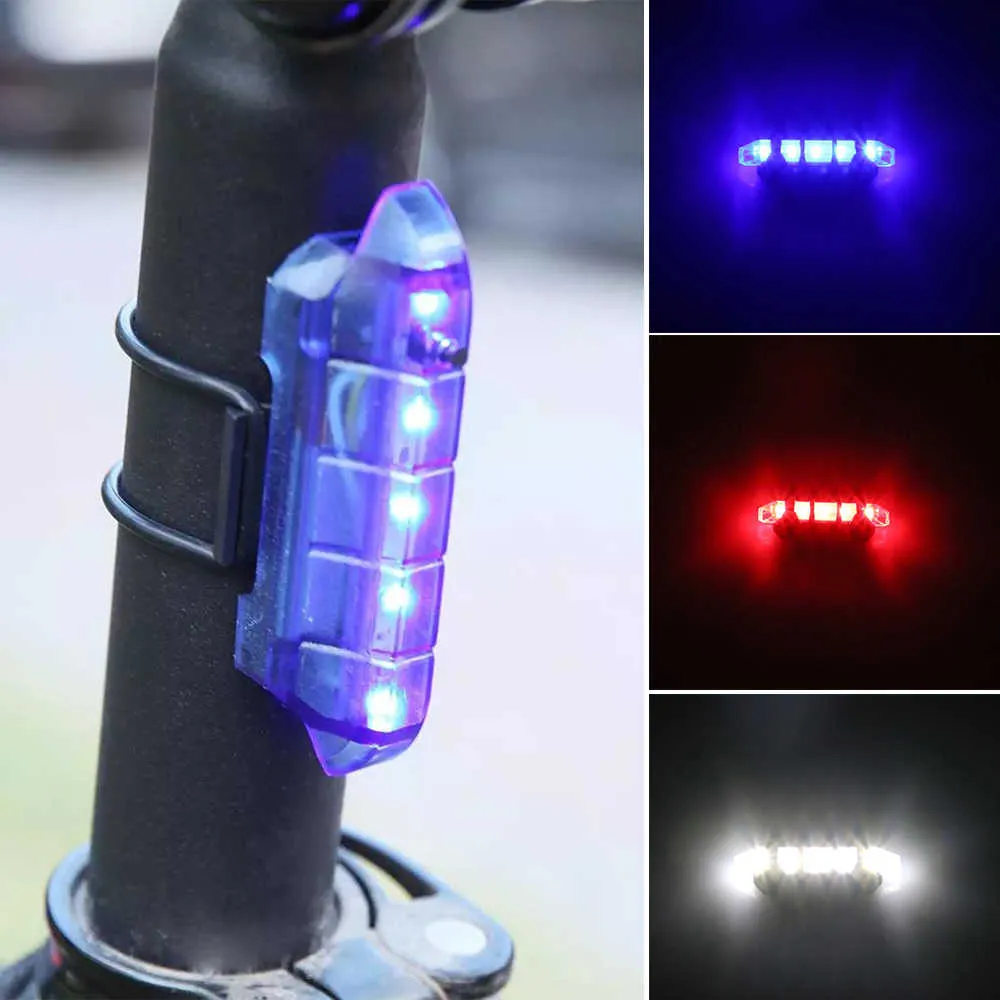 Waterproof 5 LED MTB Bike Bicycle Rear Tail Light RED Lamp 4 Mode USB Recharge Bicycle Lights Bicycle Accessories