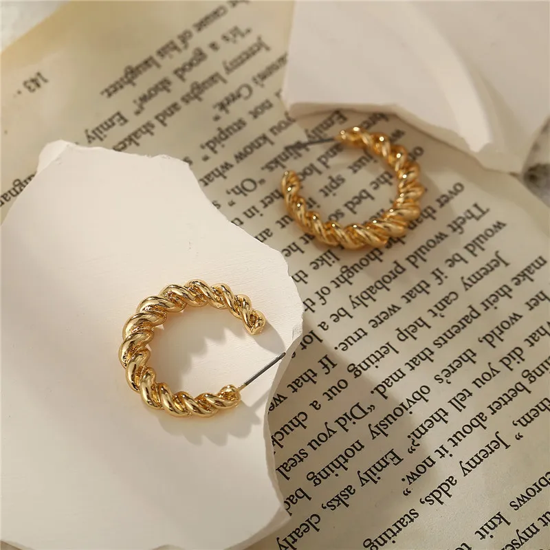 17km العصرية جوفاء سلسلة هوب أقراط سحر للنساء القوطية هندسية الذهب القرط الشرير بيان دائرة brincos المجوهرات