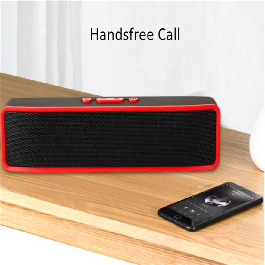 Bluetooth-högtalare med FM-radio stereohögtalare USB SoundBar Boombox Subwoofer Blue Tooth Portable Sound System Woofer