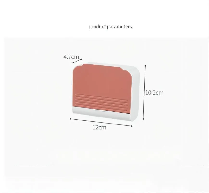 창조적 인 벽 장착 드립 비누 상자 구멍 무료 먼지 방지 플립 욕실 비누 랙 면봉 저장 및 마감 상자