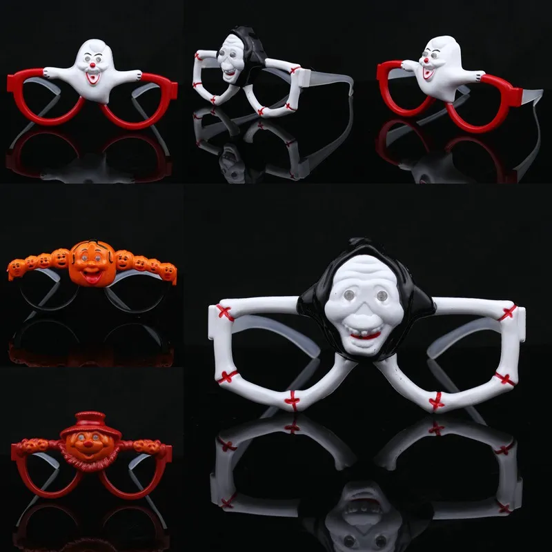 Óculos de sol de Halloween Masquerade Personagens de festa Vestem-se adereços Croadery Luminous engraçado óculos de horror modelar brinquedos